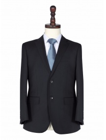 羊毛西服正装男士商务休闲修身西装藏青