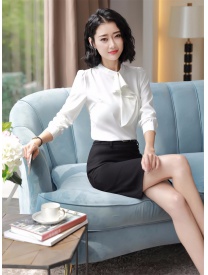 女式白色长袖衬衣