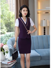 女式短款马甲紫色