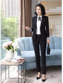 女式一粒扣西装黑色